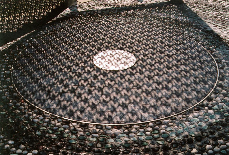 The Cloak of Peace - _The Cloak of Peace_ (detail: paving pattern and projection). Photo: Kingsley Baird The Cloak of Peace - _The Cloak of Peace_ (detail: paving pattern and projection). Photo: Kingsley Baird