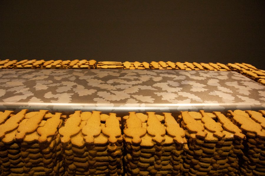 Stela - _Stela_ (detail: _Cenotaph_ lid and biscuits). Photo: Kingsley Baird Stela - _Stela_ (detail: _Cenotaph_ lid and biscuits). Photo: Kingsley Baird